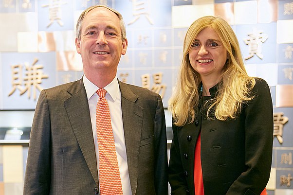 Julia Charlton at Hong Kong Stock Exchange