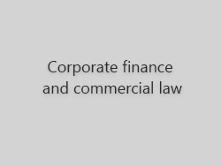 Corporate Finance and Commercial Law