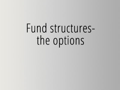 Fund structures- the options